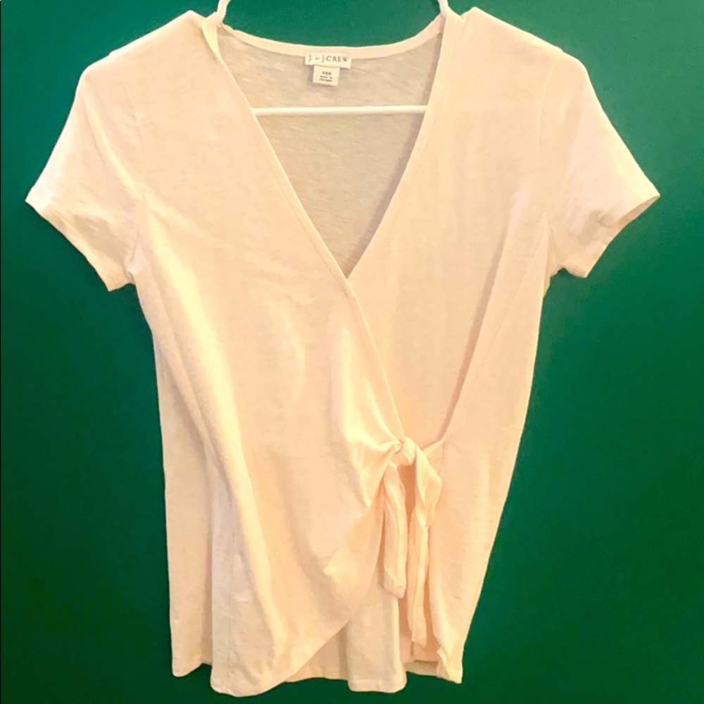 Baby pink v-neck top
